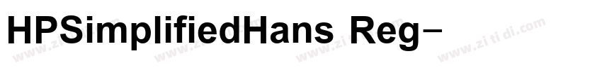 HPSimplifiedHans Reg字体转换